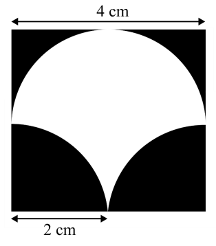 Calculating the Area of a Shaded Region in a Square with Circular Arcs