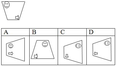 Trapezoid question figure and option figures A, B, C, D