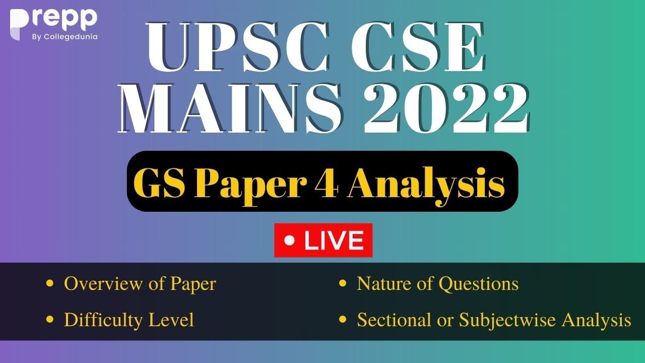 UPSC CSE Mains 2022 GS Paper 4 Analysis